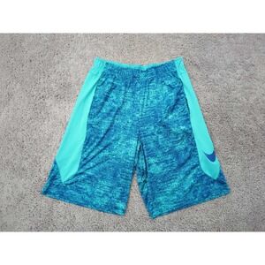 Nike Pro Training Shorts Mens Medium Blue Dri-Fit Swoosh Logo Running‎ Workout
